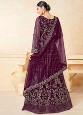 Party Wear Heavy Embroidered Net Anarkali Suit